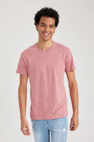 Slim Fit Crew Neck Basic Cotton T-Shirt