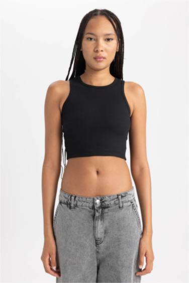 Fitted Halter Neck Tank Top