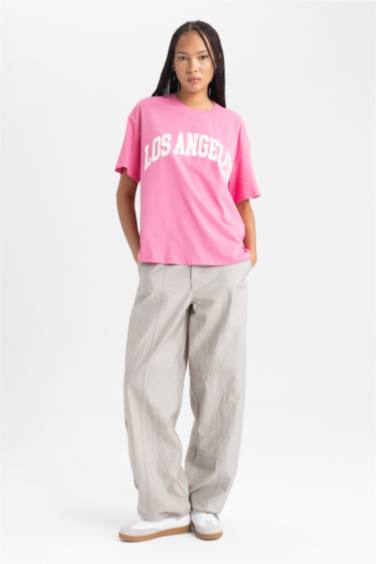 Oversize Fit Crew Neck Short Sleeve T-Shirt