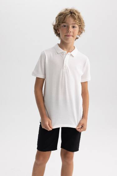 Boy Pique Short Sleeve Basic Polo T-Shirt