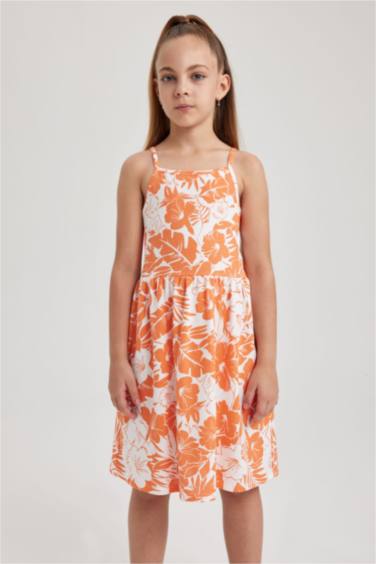 Girl Patterned Cotton Dress