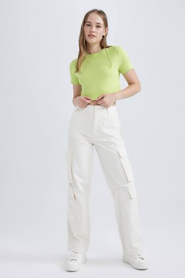 تي شيرت قطن نص ردن