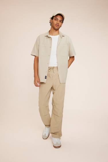 Рубашка свободного кроя из хлопка