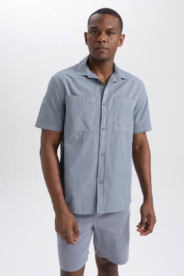 Relax Fit Cotton Short Sleeve Shirt