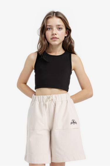 Girl Sweatshirt Fabric Shorts