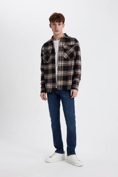 Relax Fit Plaid Lumberjack Long Sleeve Shirt