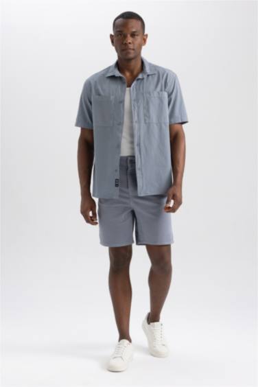 Loose Fit Gabardine Bermuda