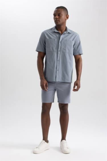 Loose Fit Gabardine Bermuda