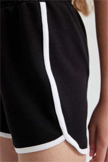 Girl Regular Fit Sweatshirt Fabric Shorts