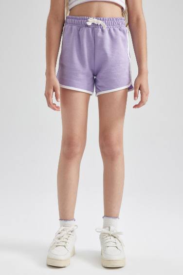 Girl Regular Fit Sweatshirt Fabric Shorts