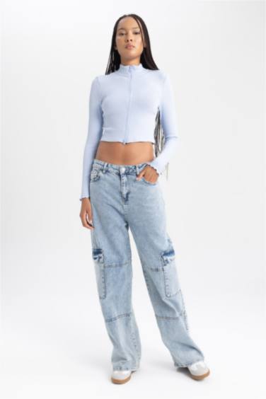 Slim Fit Half Turtleneck Camisole Cardigan