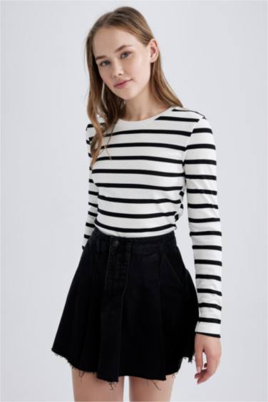 Slim Fit Ribana Long Sleeve T-Shirt