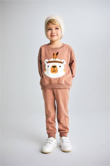 2 piece Regular Fit Crew Neck Animal Set