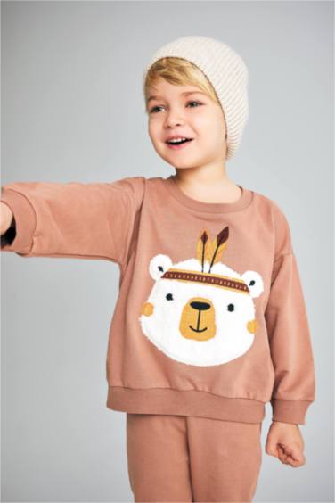 2 piece Regular Fit Crew Neck Animal Set