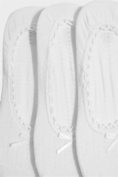 Kadın Görünmez 3'lü Pamuklu Babet Çorap