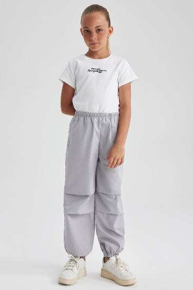 Girl Parachute Cotton Trousers