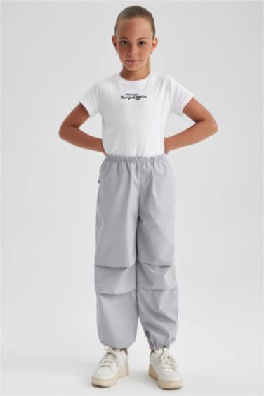 Girl Parachute Cotton Trousers
