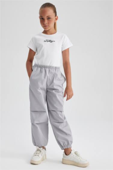 Girl Parachute Cotton Trousers