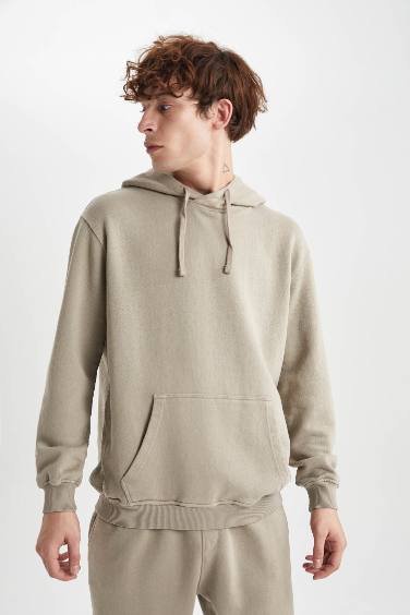 Свитшот стандартного кроя с капюшоном