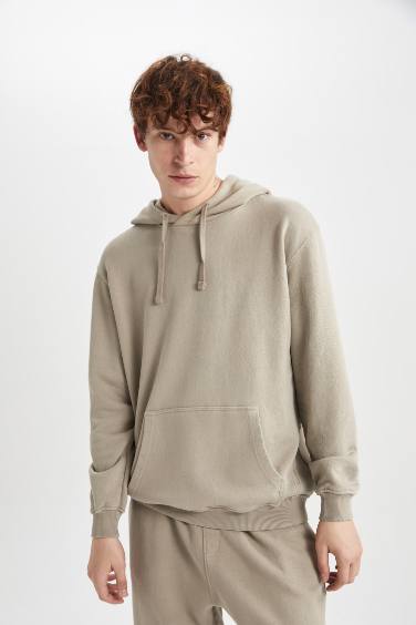 Свитшот стандартного кроя с капюшоном