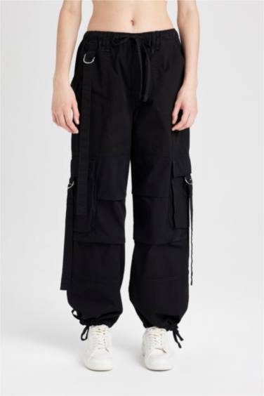 Брюки базовые Wide Leg со средней талией из габардина, Coool