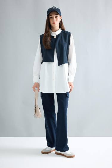 Брюки карго з габардину для жінок