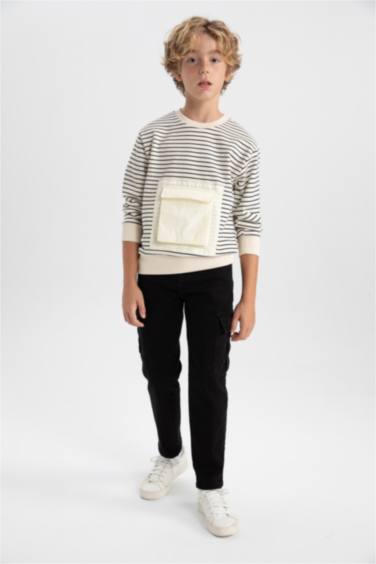 بنطلون جينز كارجو بجيب