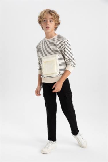 بنطلون جينز كارجو بجيب