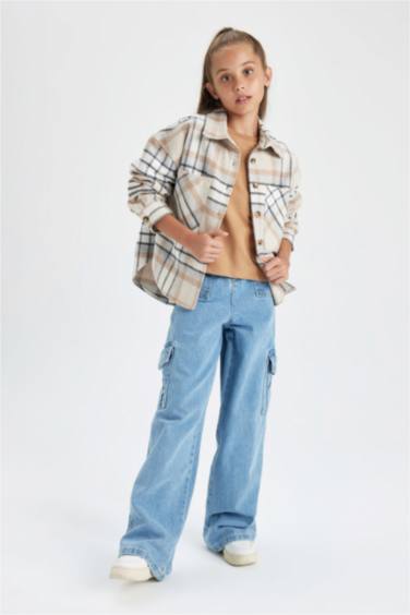 قميص بناتي بكم طويل