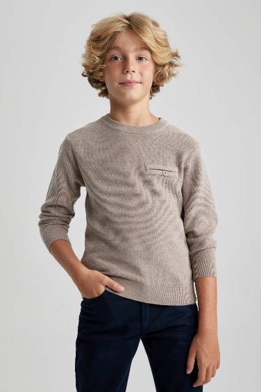 Boy Crew Neck Knitted Pullover