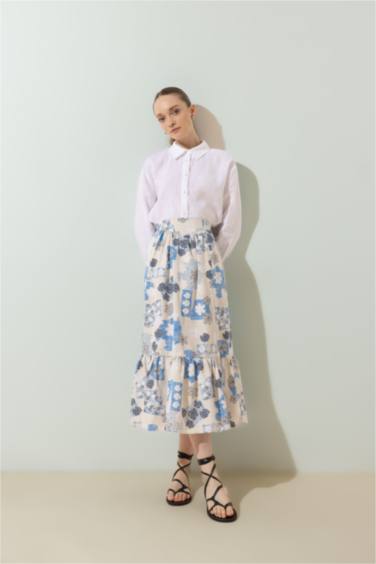 تنورة موسلين منقوش