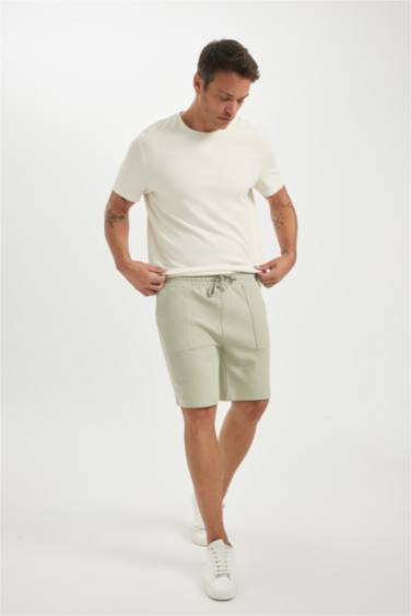 Slim Fit Elastic Waisted Shorts