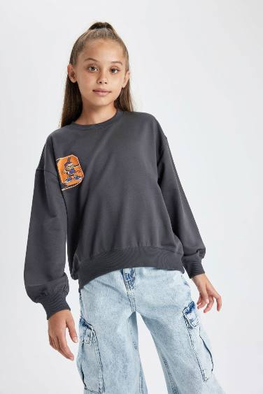 Regular Fit Garfield Crew Neck Sweatshirt