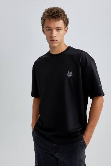 Oversize Fit Crew Neck Printed T-Shirt