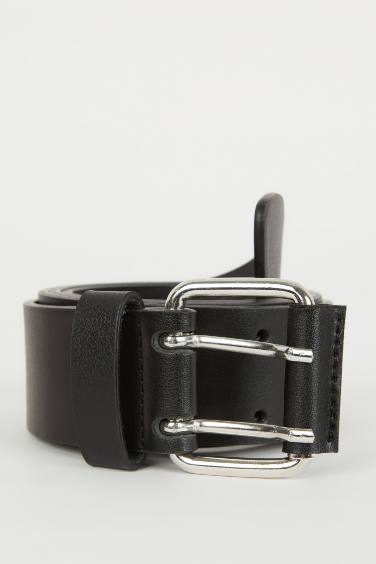 Man Faux Leather Jean Belt