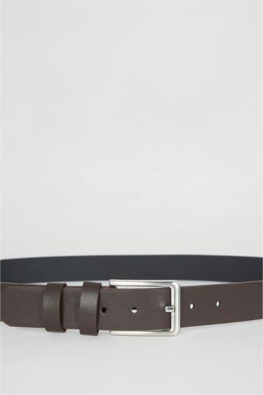 Man Faux Leather Classic Belt