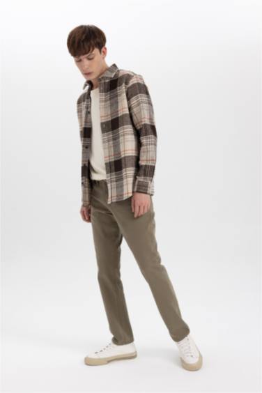 بنطلون منسوج سليم فيت