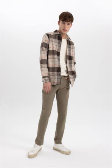 بنطلون منسوج سليم فيت