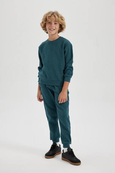 Boy Crew Neck Sweatshirt Sweatpant 2 Piece Set