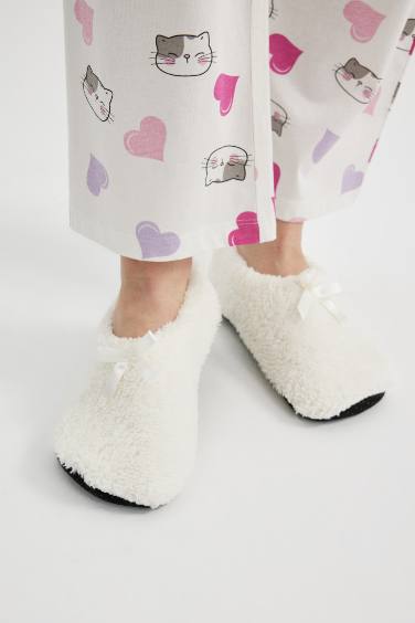 شبشب منزلي نسائي بكعب مسطح