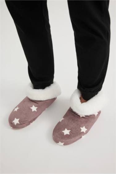 شبشب بيت شتوي حريمي بكعب مسطح