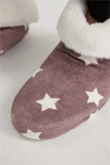 شبشب بيت شتوي حريمي بكعب مسطح