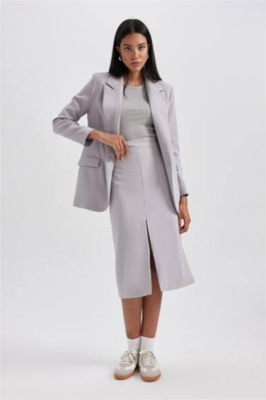 Pencil Skirt Lined Normal Waist Midi Skirt