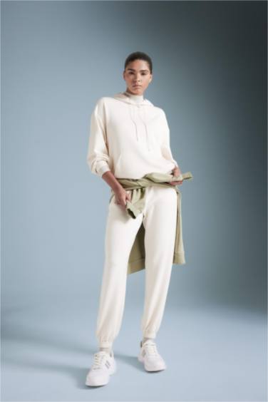 بنطلون جوجر منسوج قصة عادية بجيب من DeFactoFit