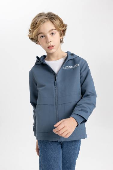 Boy Hooded Windproof Raincoat