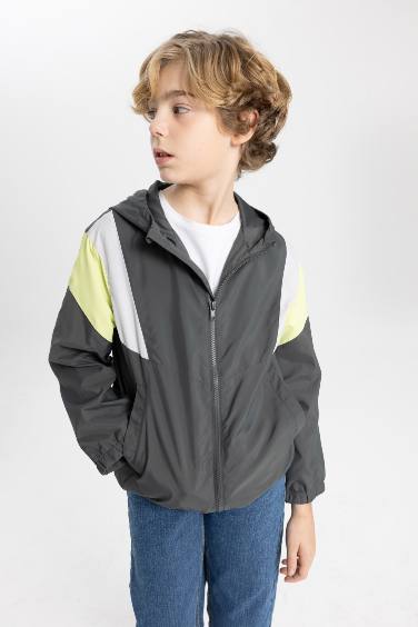 Boy Hooded Windproof Raincoat