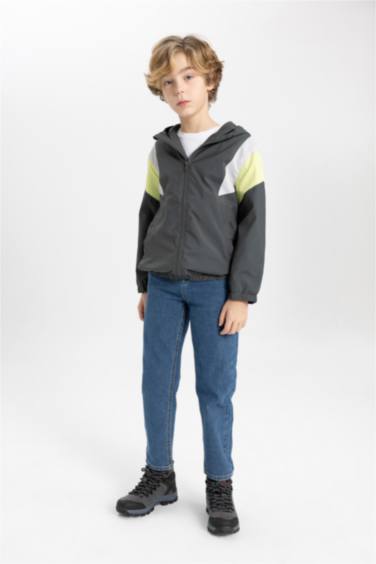 Boy Hooded Windproof Raincoat