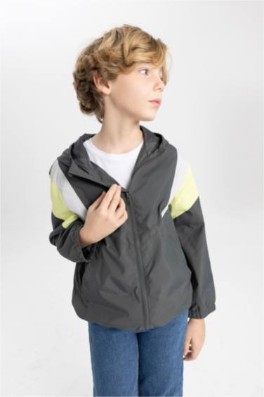 Boy Hooded Windproof Raincoat