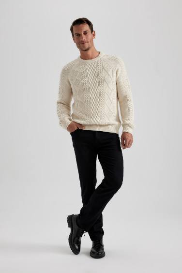 Regular Fit Regular Hem Satin Trousers