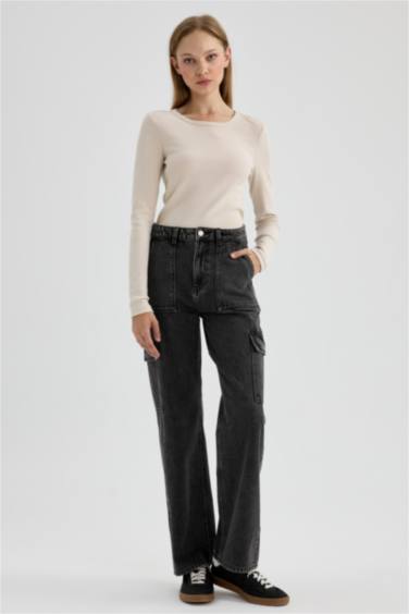 Джинсы Wide Leg с высокой талией